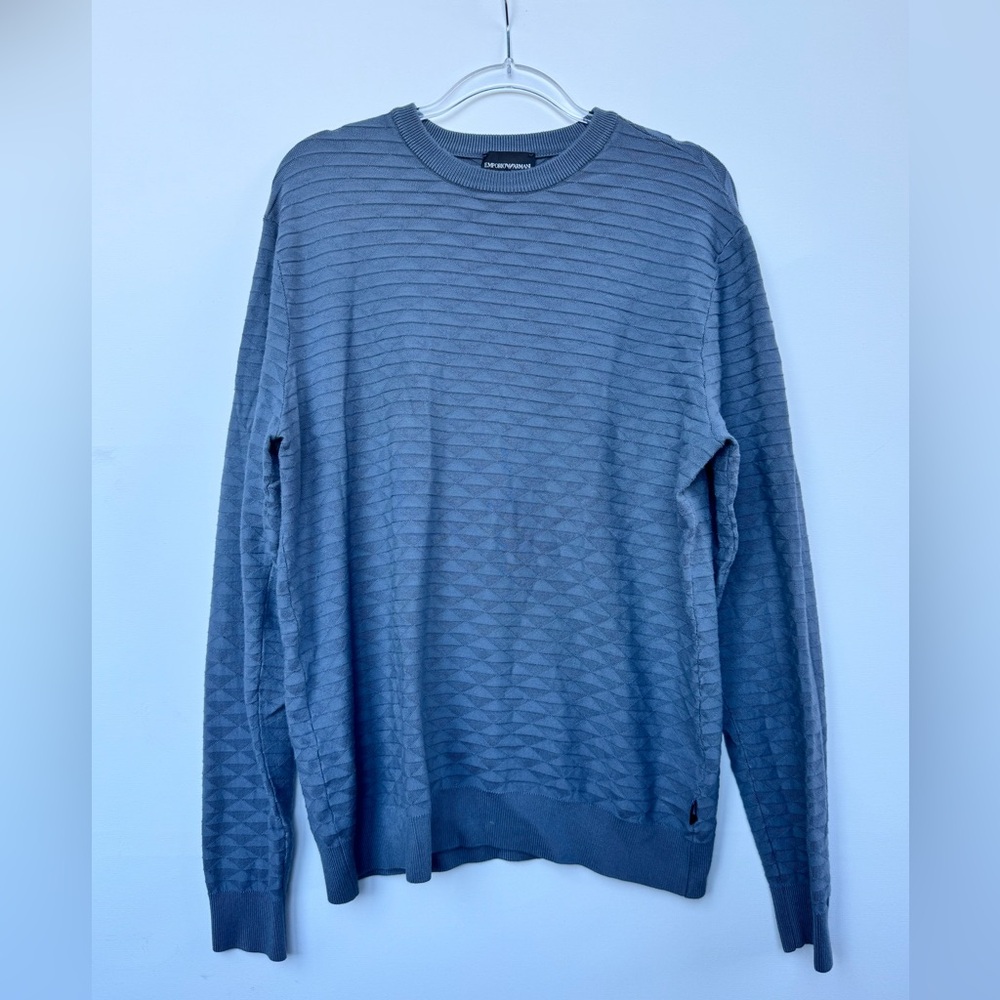Emporio Armani Men’s‎ Textured Tonal Crewneck Sweater, Size M